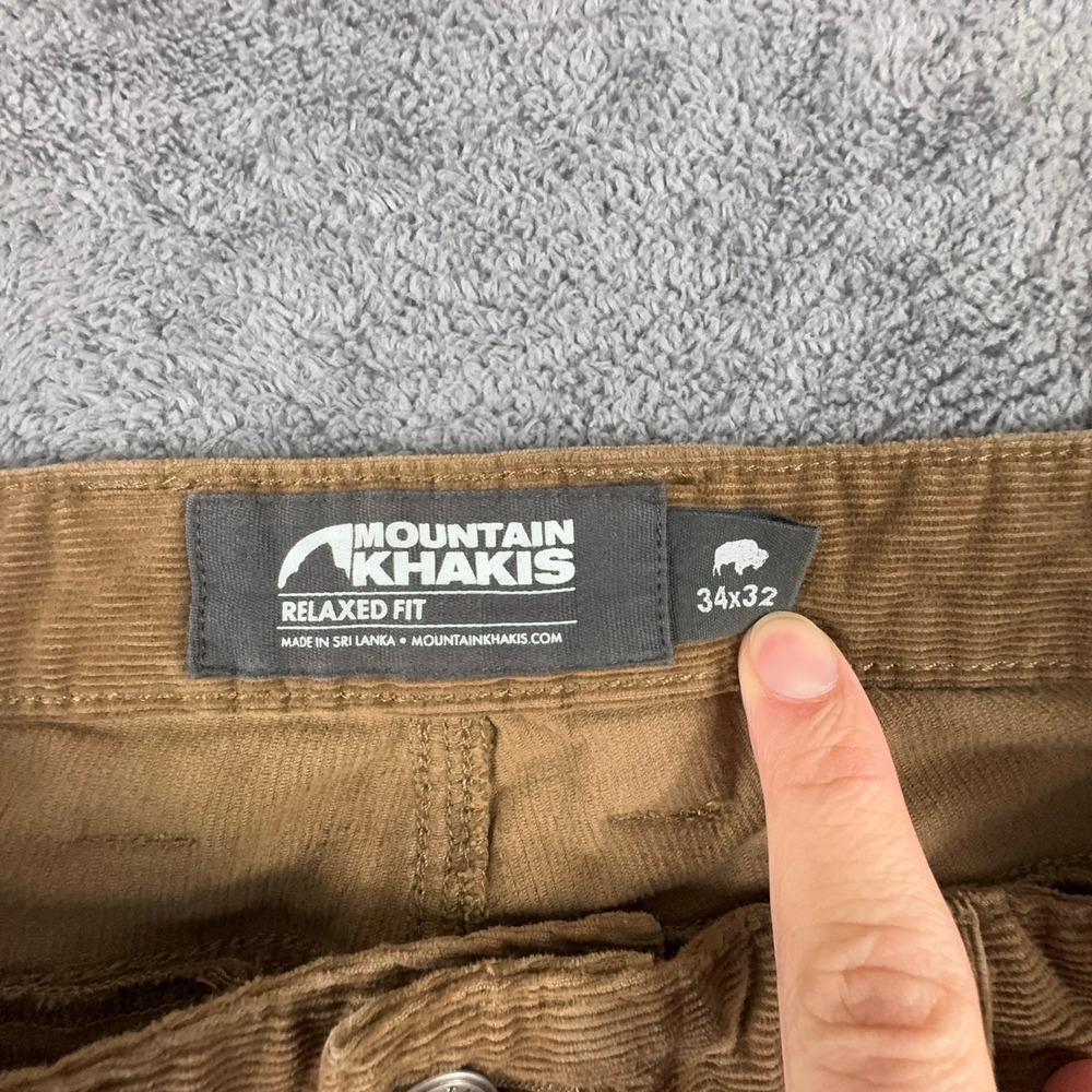 Mountain Khakis Mens 35x31 Relaxed Fit Corduroy Pants‎ Brown Straight Leg Rugged - Picture 5 of 8